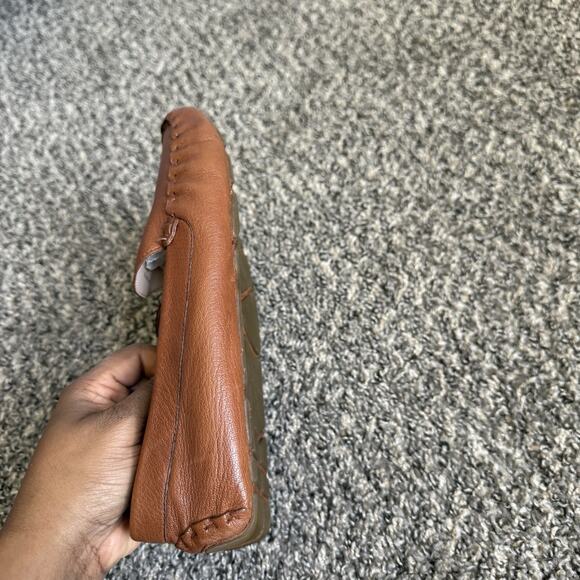 Cole Haan Emmie Drivers 7.5 B Brown Leather Flats Round Toe Shoes Excellent - Picture 4 of 10